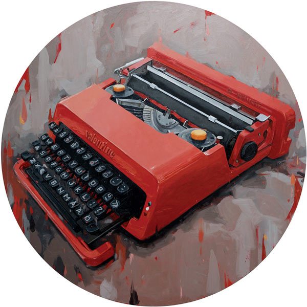 David Bowies typewriter Oil painting of David Bowies typewriter painted by Oliver Winconek